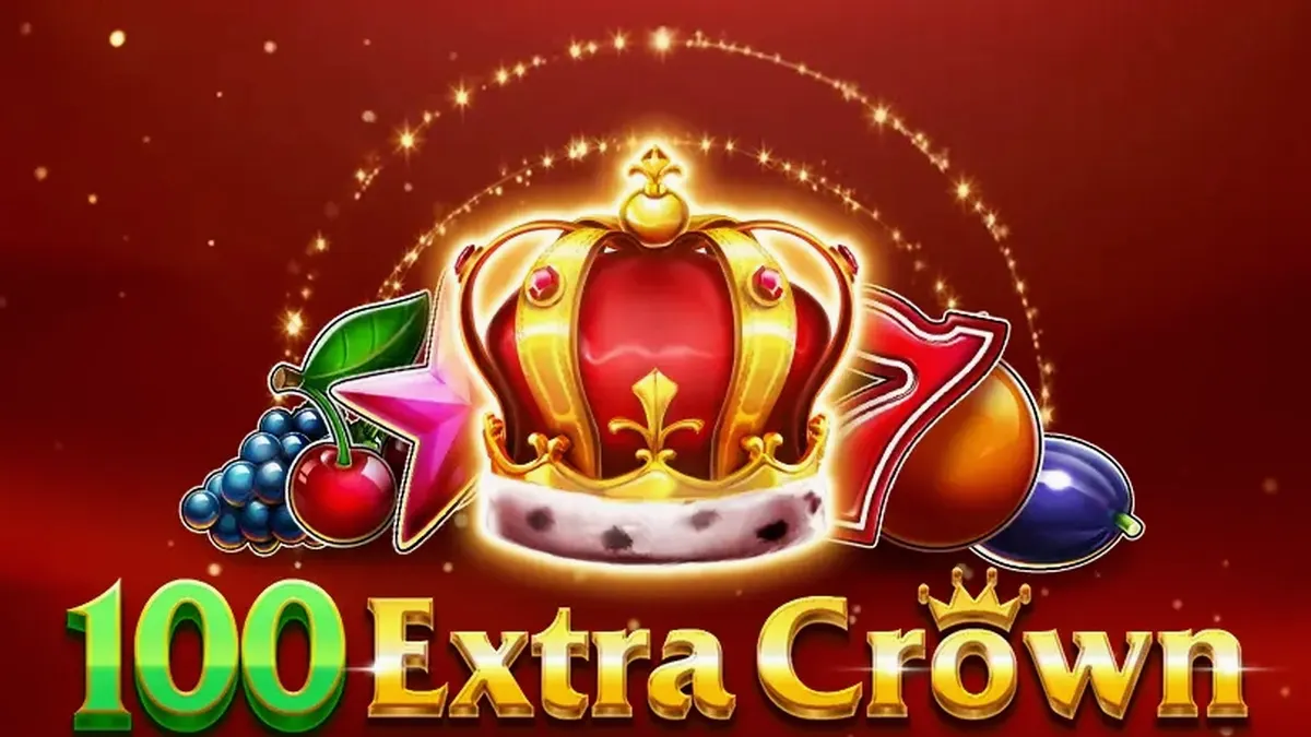 Ang interface ng 100 Extra Crown slot na nagpapakita ng mga prutas at korona